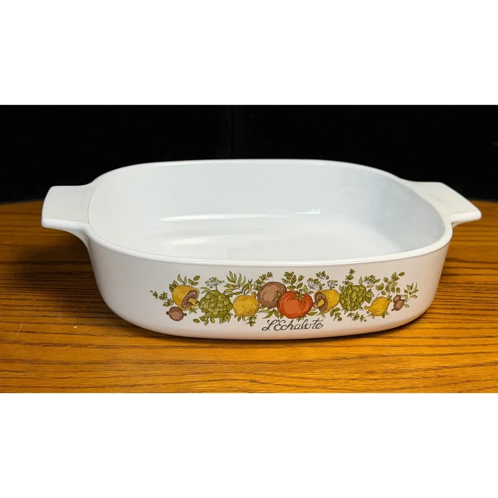 Vintage Corning Ware Spice O' Life 4 pc Set: 3qt Baker w/Lid, 10in and 8in Roast